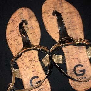 Buckle strap sandles from Guess.